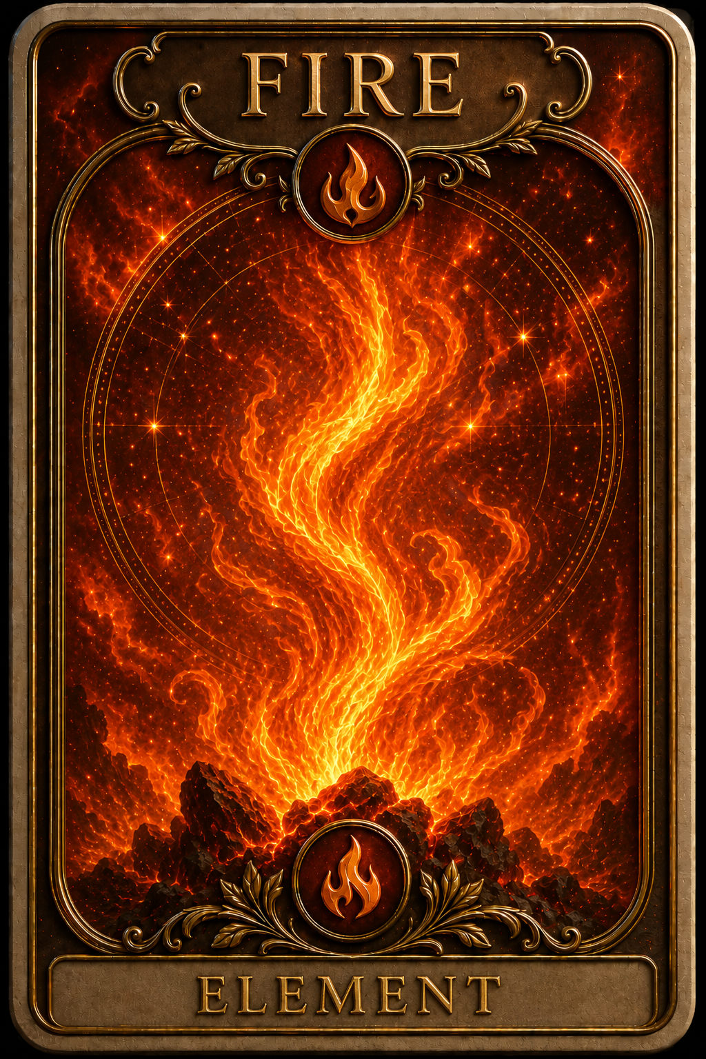 Fire astrology card