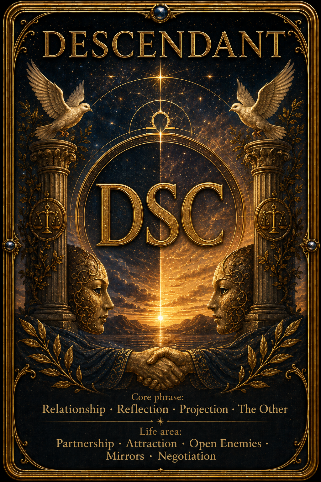 Descendant astrology card