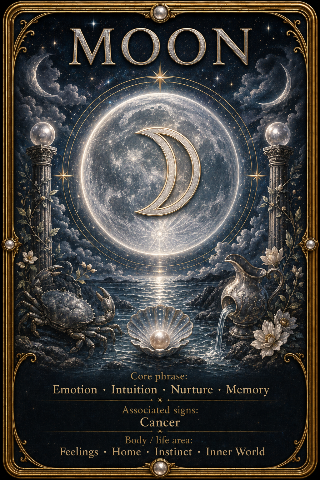 Moon astrology card