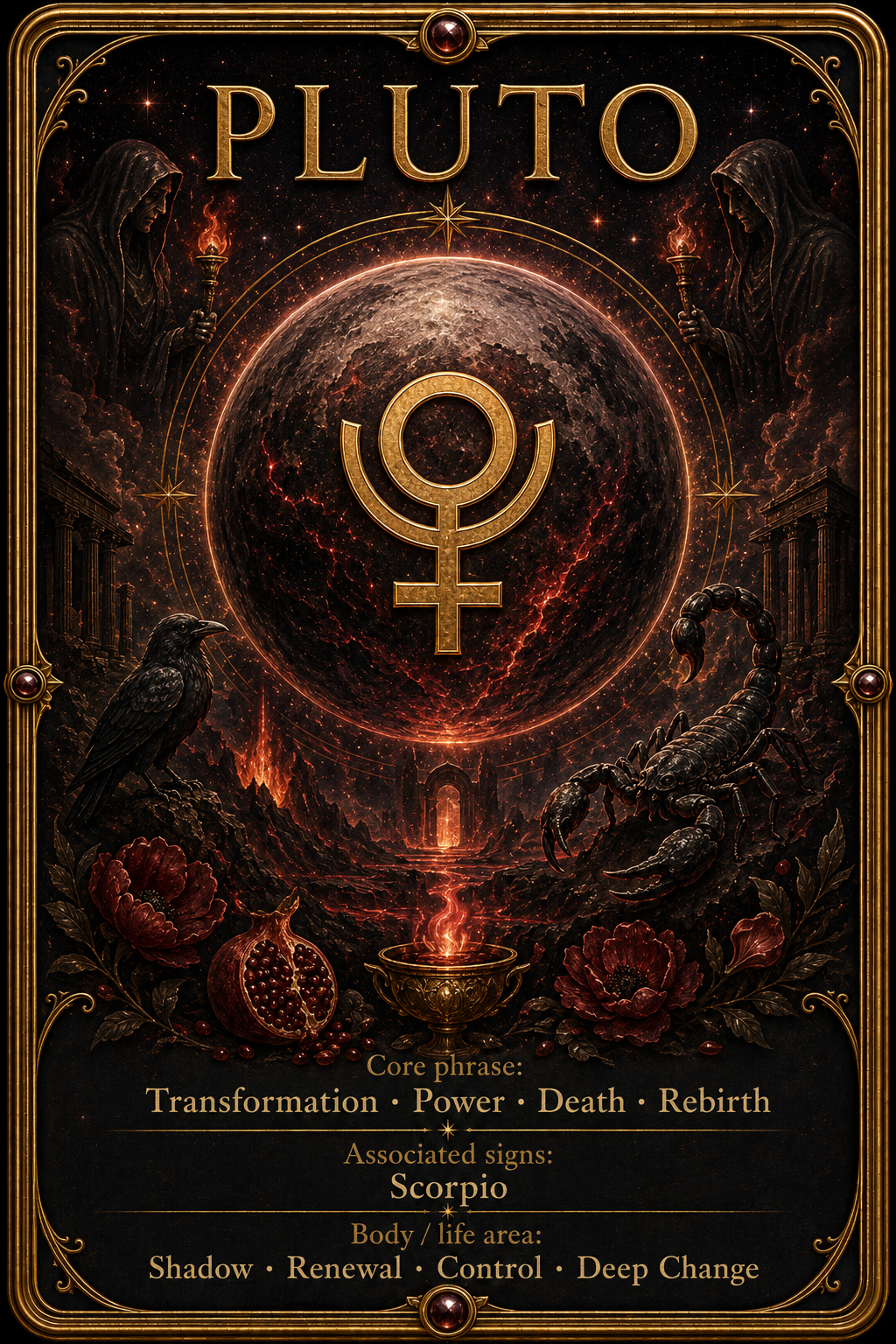 Pluto astrology card