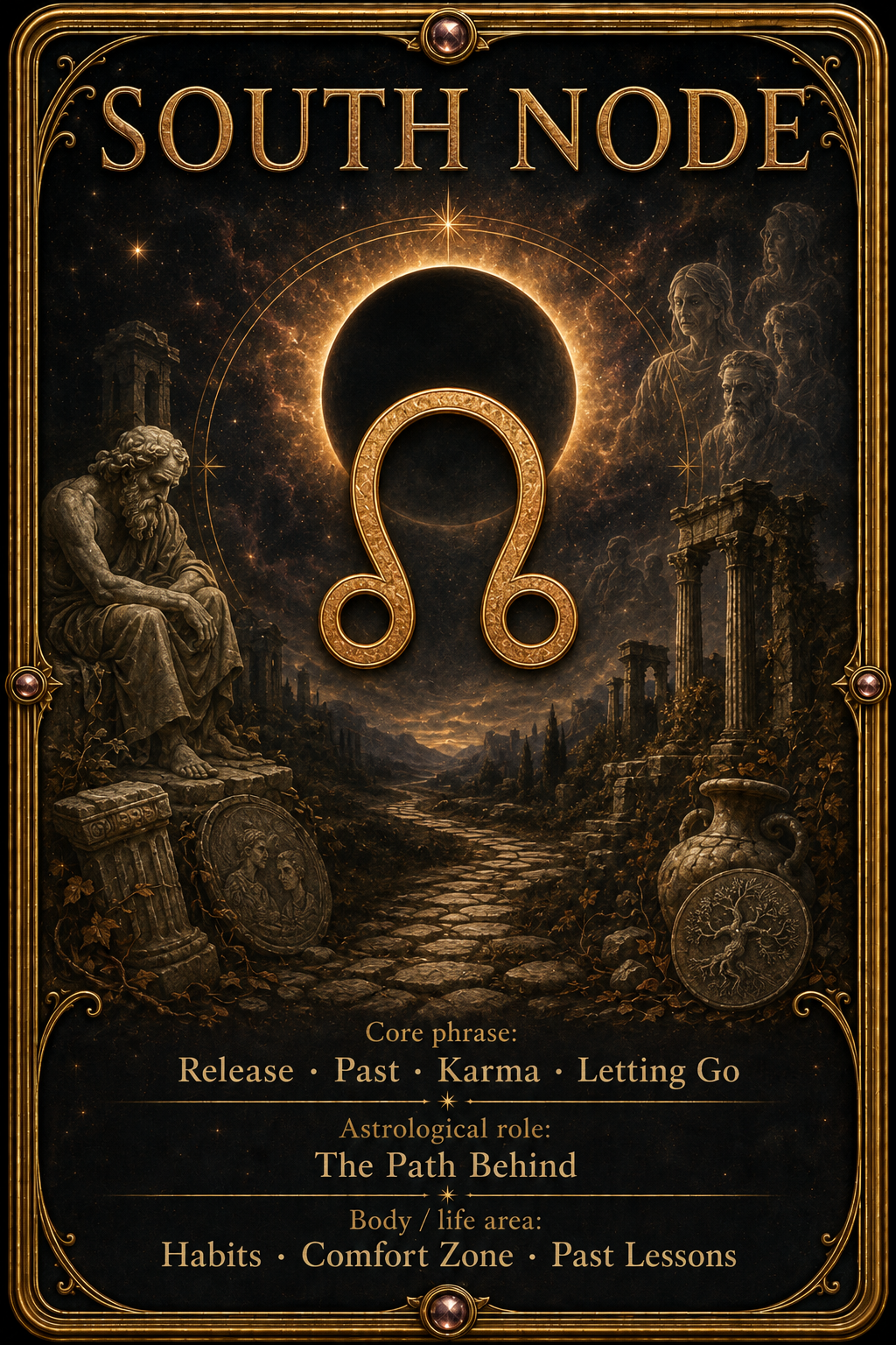 South Node astrology card