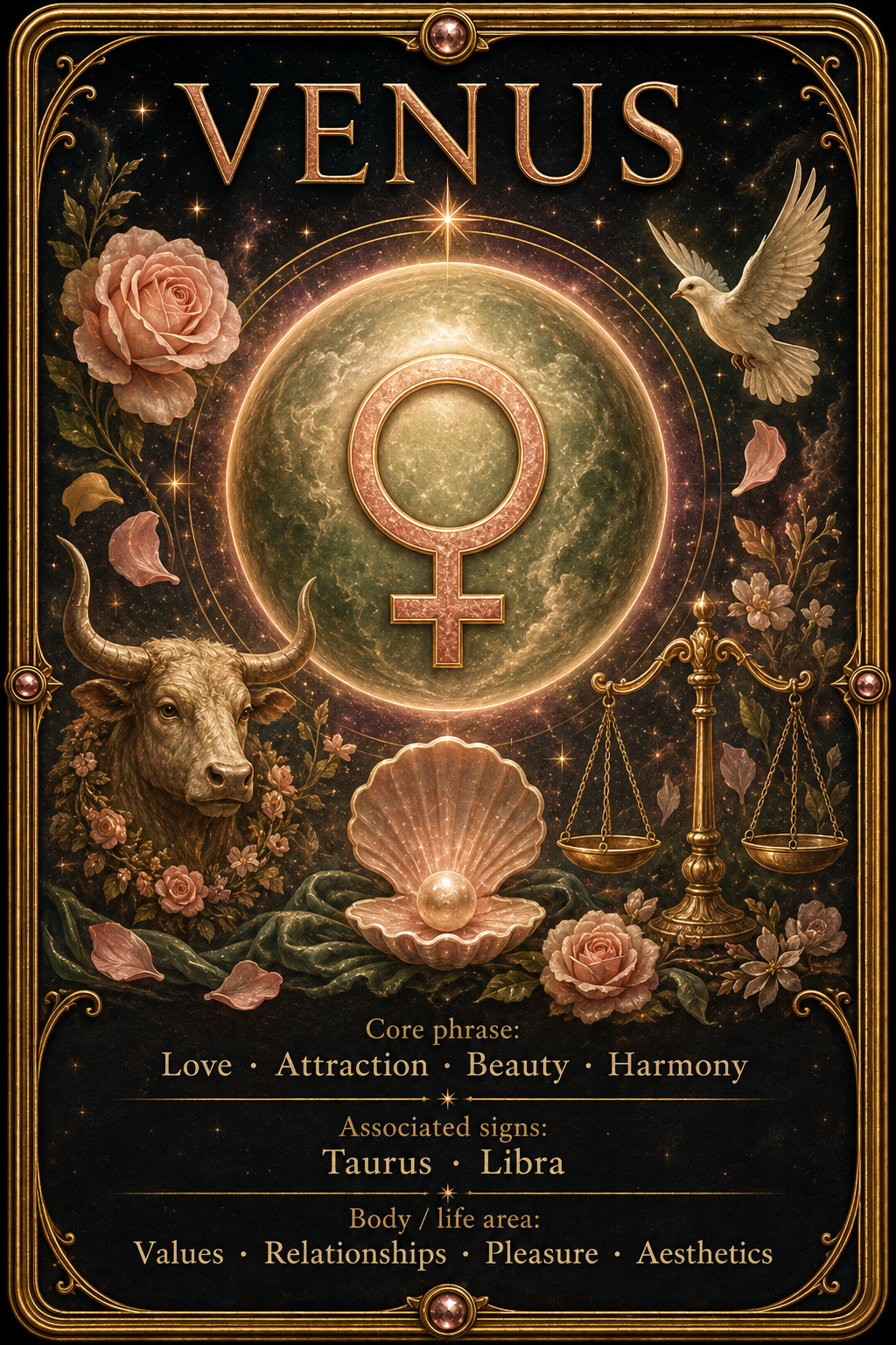 Venus astrology card