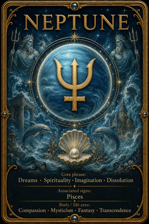 Neptune astrology card