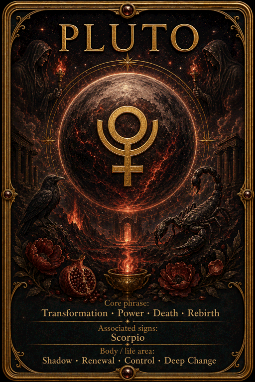 Pluto astrology card