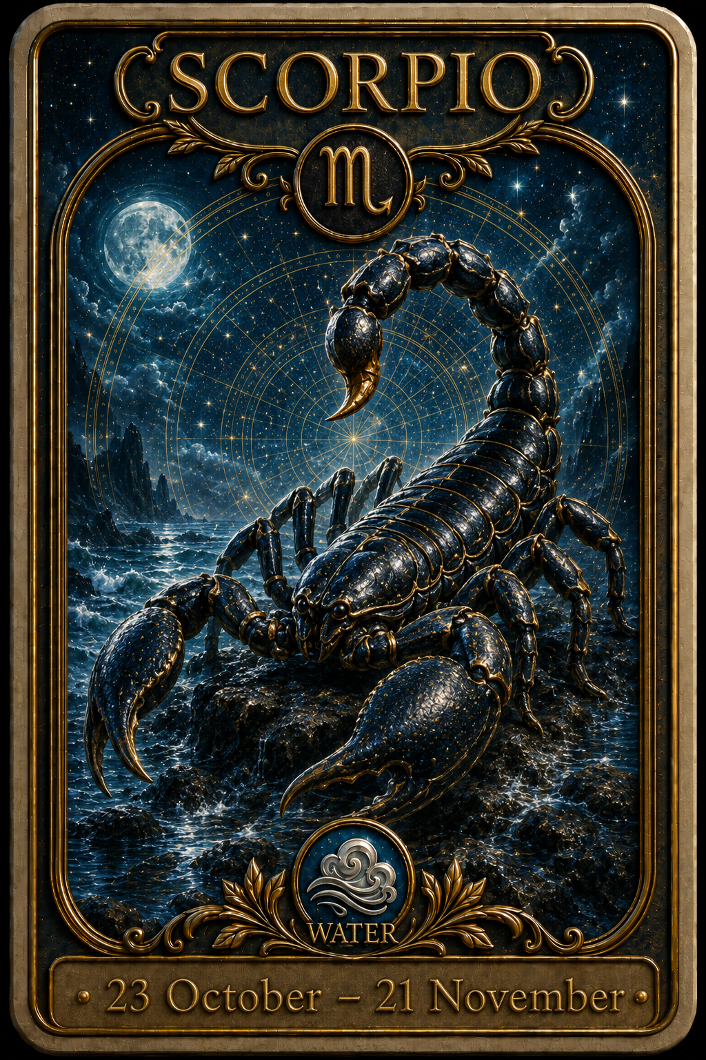 Scorpio astrology card