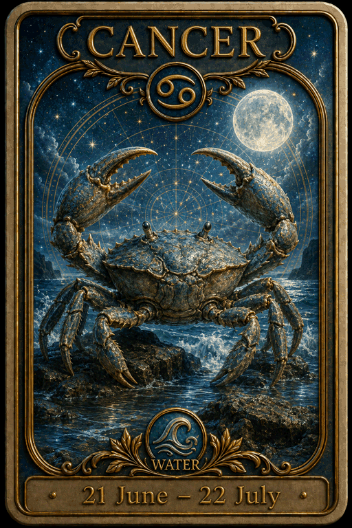 Cancer astrology card