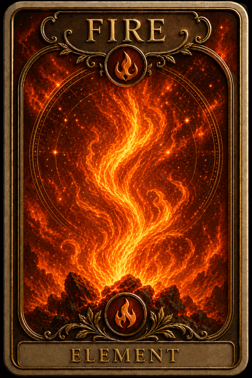 Fire astrology card