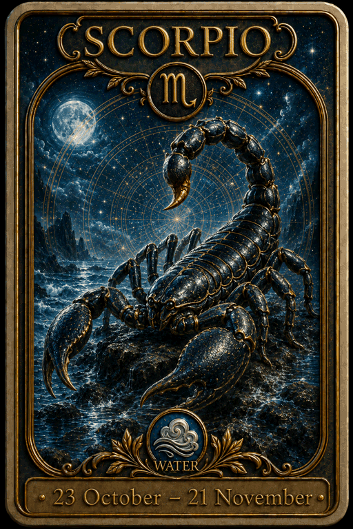 Scorpio astrology card
