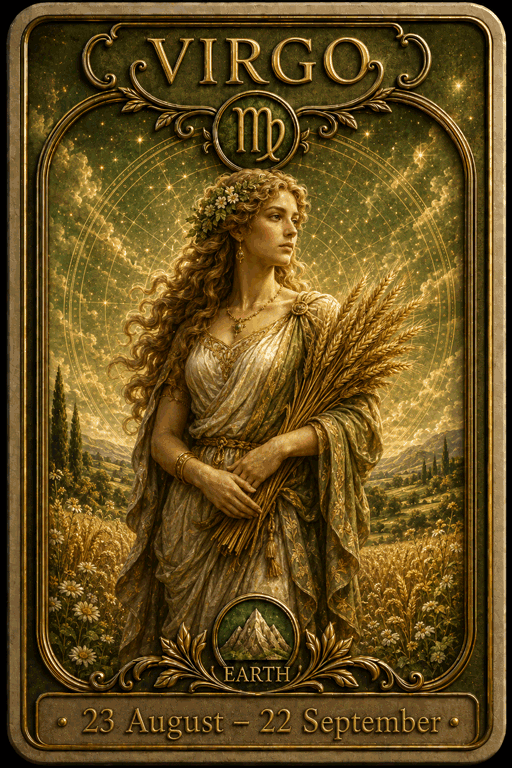 Virgo astrology card
